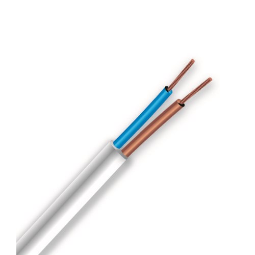 CABLE SOUPLE 2X1MM   10M BLANC