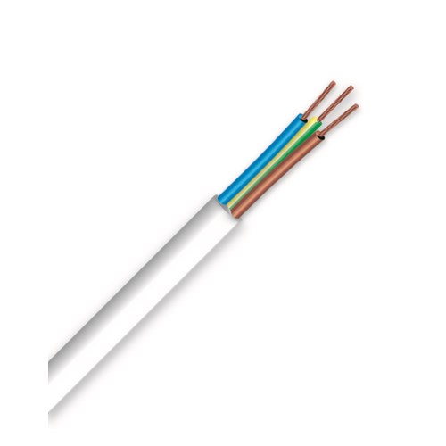 CABLE SOUPLE 3X1,5MM 10M BLANC