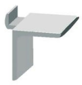 TAQUET ALU OR POUR CREMAILLERE A ENCASTRER