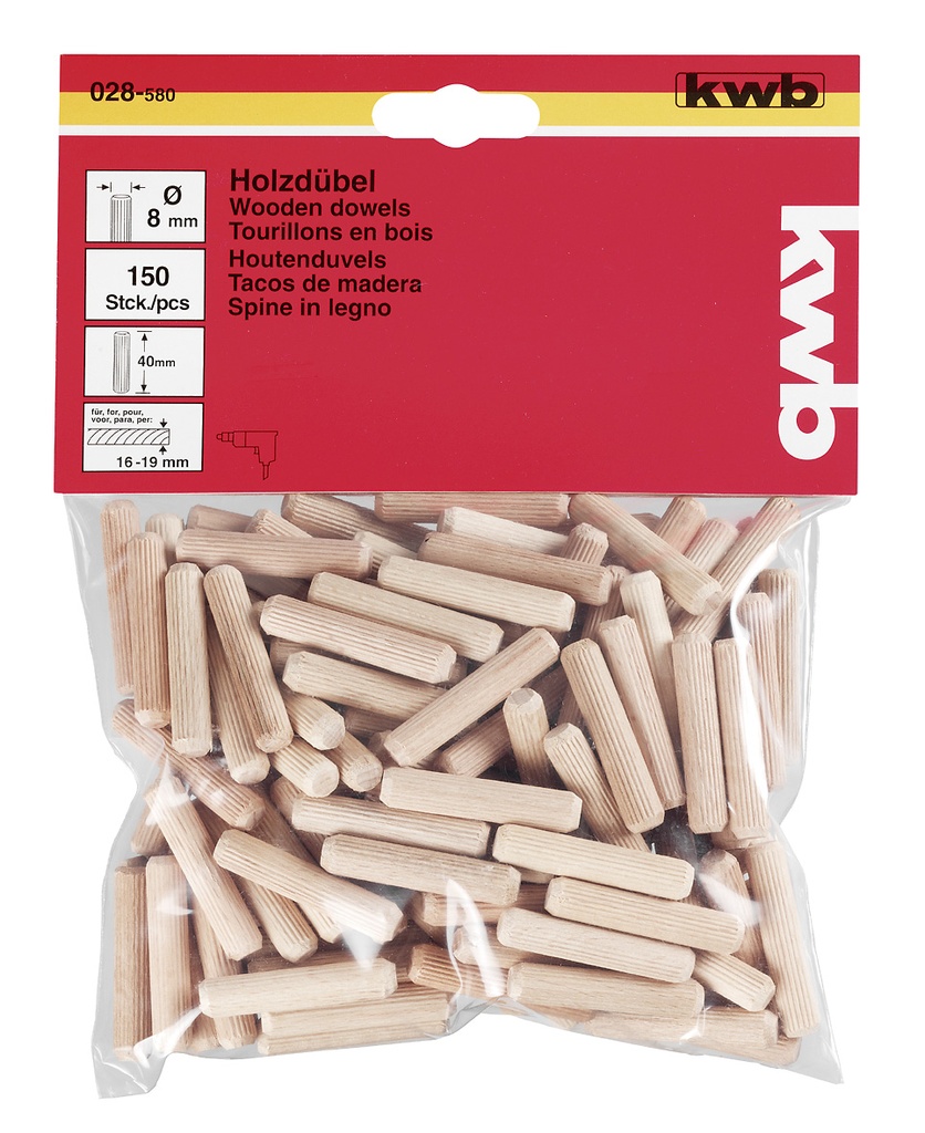 TOURILLON BOIS 8X40MM *40 SC 028-180