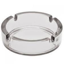 CENDRIER VERRE EMPILABLE TRANSPARENT Ø 10,6