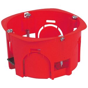 BOITE A ENCASTRER ROUGE RONDE Ø 67 PROF 40