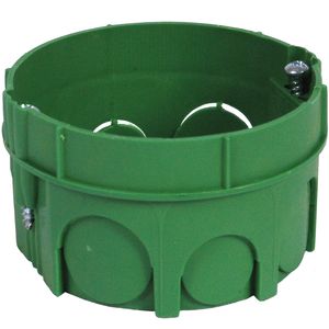 BOITE A ENCASTRER VERTE RONDE Ø 65 PROF 40