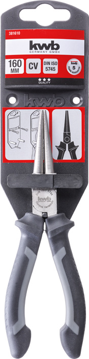 PINCE RONDE LONGS BECS 160 SILVER SC 3816-50/10 *