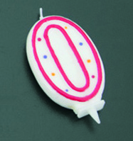 BOUGIE ANNIVERSAIRE CHIFFRE 0