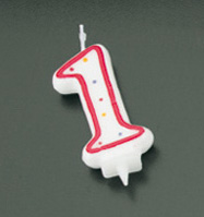 BOUGIE ANNIVERSAIRE CHIFFRE 1