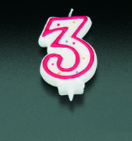 BOUGIE ANNIVERSAIRE CHIFFRE 3