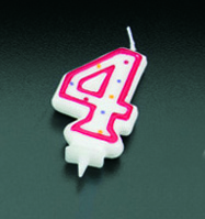 BOUGIE ANNIVERSAIRE CHIFFRE 4