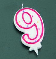 BOUGIE ANNIVERSAIRE CHIFFRE 9