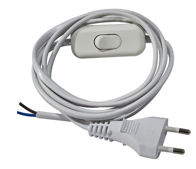 CABLE+INTERRUPTEUR BLANC 1M50 SACHET ARCO