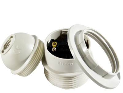 DOUILLE A VIS E27 + BAGUE BLANCHE BLISTER ARCO