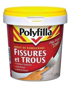 ENDUIT REBOUCHAGE FISSURES ET TROUS PATE 1,25 K POLYFILLA