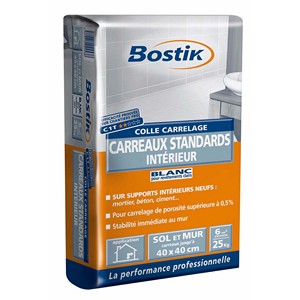 BOSTIK COLLE CARRELAGE STD BLANC SAC 25KG
