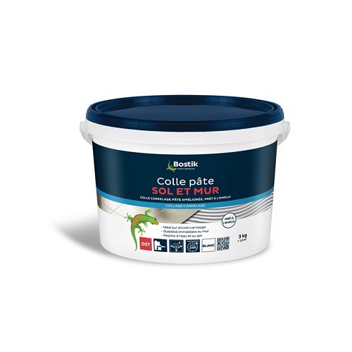 BOSTIK COLLE SOL&MUR PATE SEAU 3KG