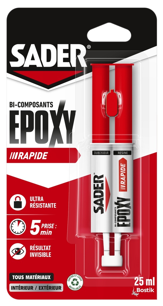 SADER EPOXY RAPIDE 25ML SERINGUE