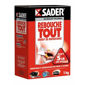 SADER SM ENDUIT REBOUCHE TOUT POUDRE BOITE 1KG
