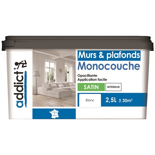 ACRYLIQUE SATINE MONOCOUCHE 2,5 L BLANC ADDICT
