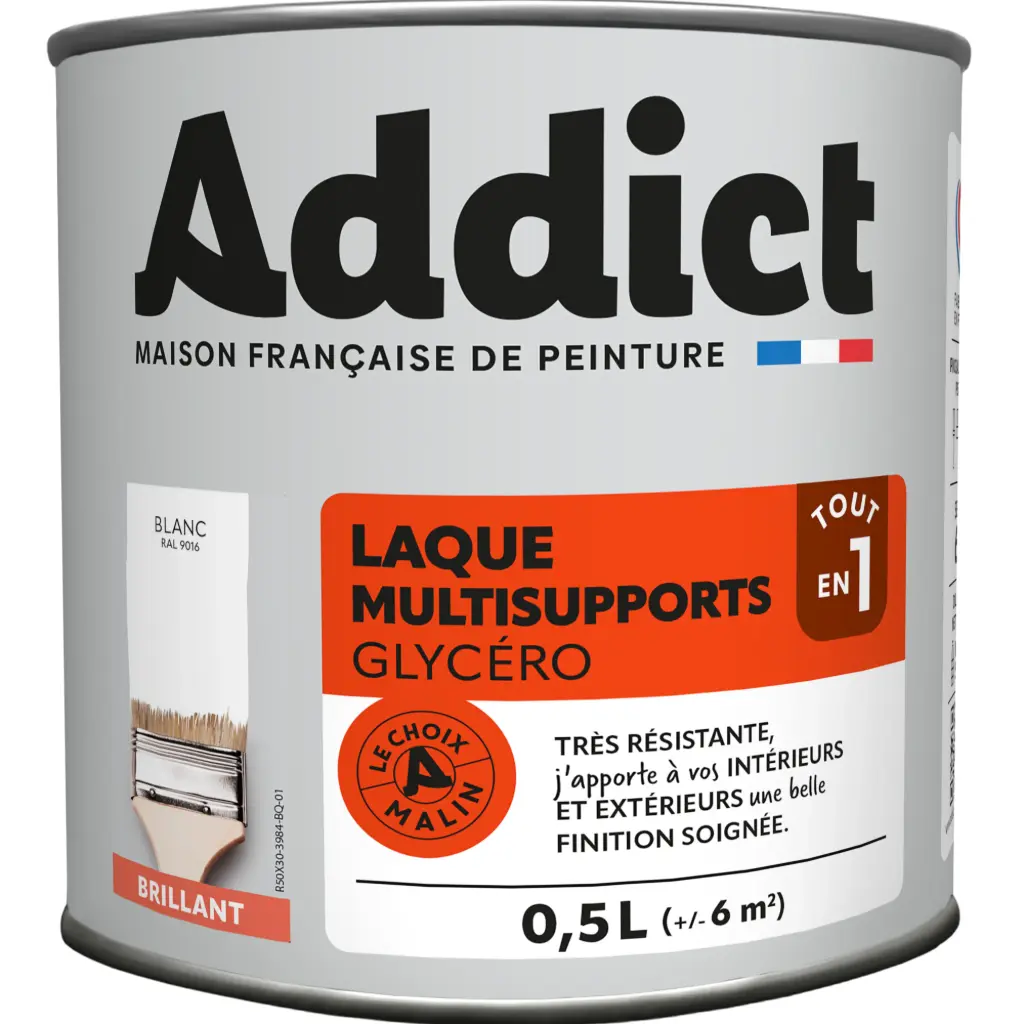LAQUE BRILLANTE 0,5 L BLANC ADDICT