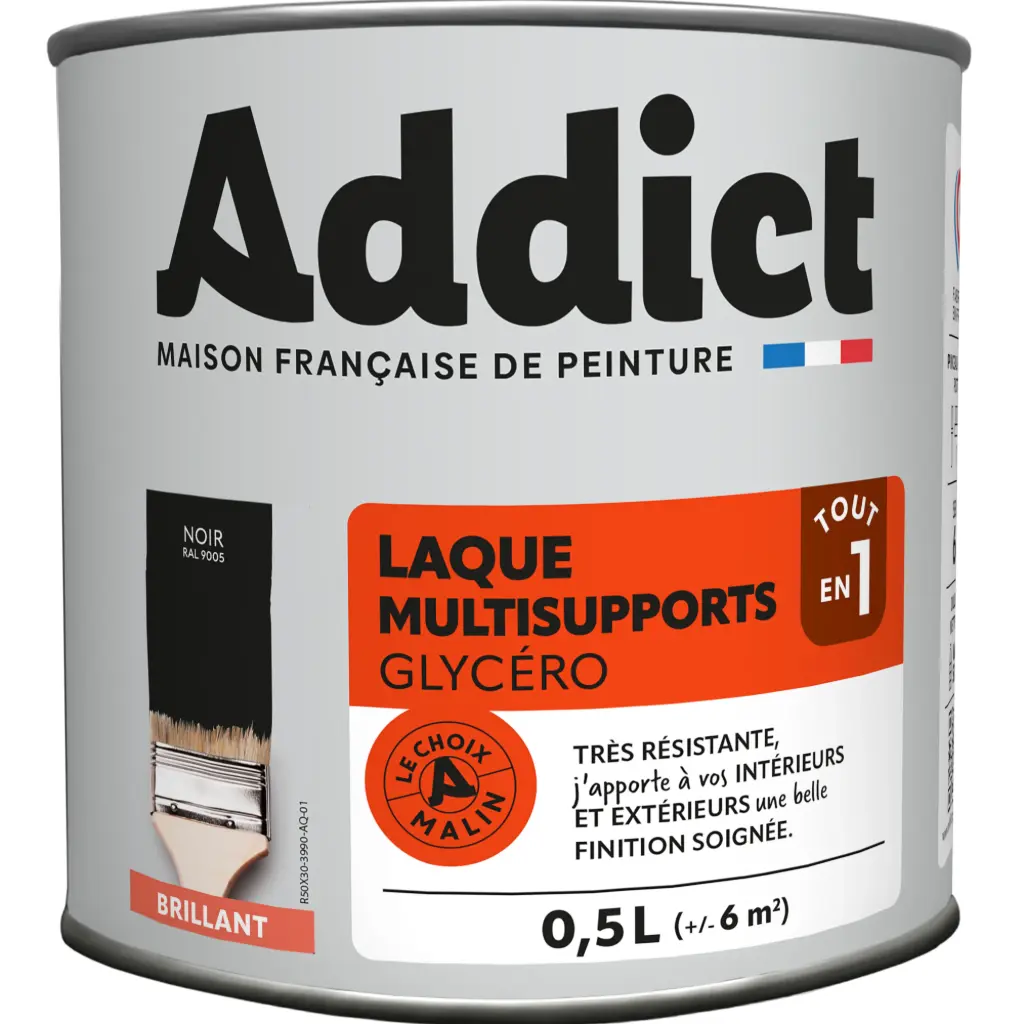 LAQUE BRILLANTE 0,5 L NOIR ADDICT