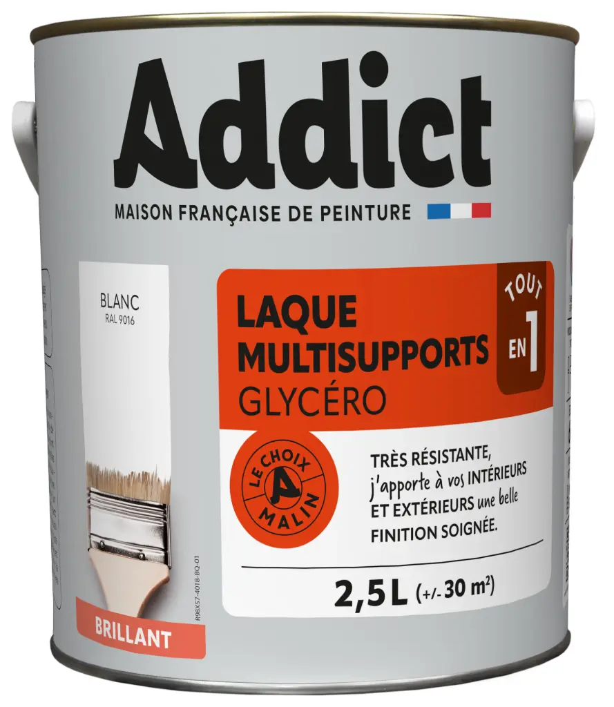 LAQUE BRILLANTE 2,5 L BLANC ADDICT