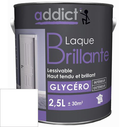 LAQUE BRILLANTE 2,5 L BLANC ADDICT