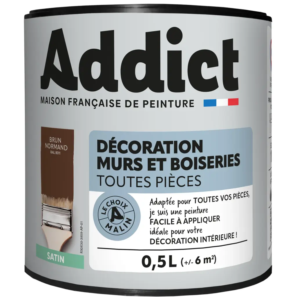 ADDICT DECORATION M&BOIS SATIN 0,5 L CHOCOLAT 
