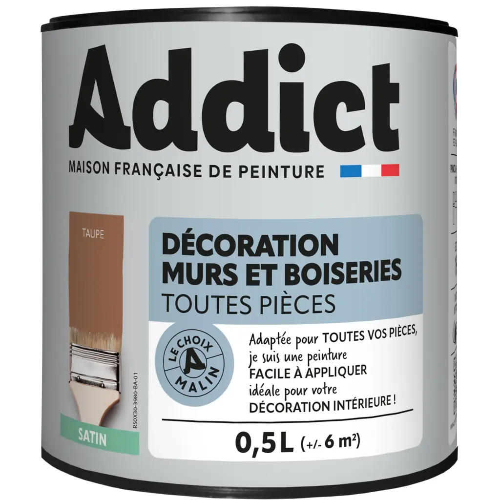 ACRYLIQUE SATINEE 0,5 L TAUPE ADDICT