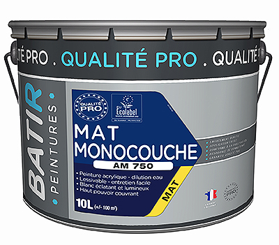 BAT M&P TOUT EN 1 MAT BLANC 10L