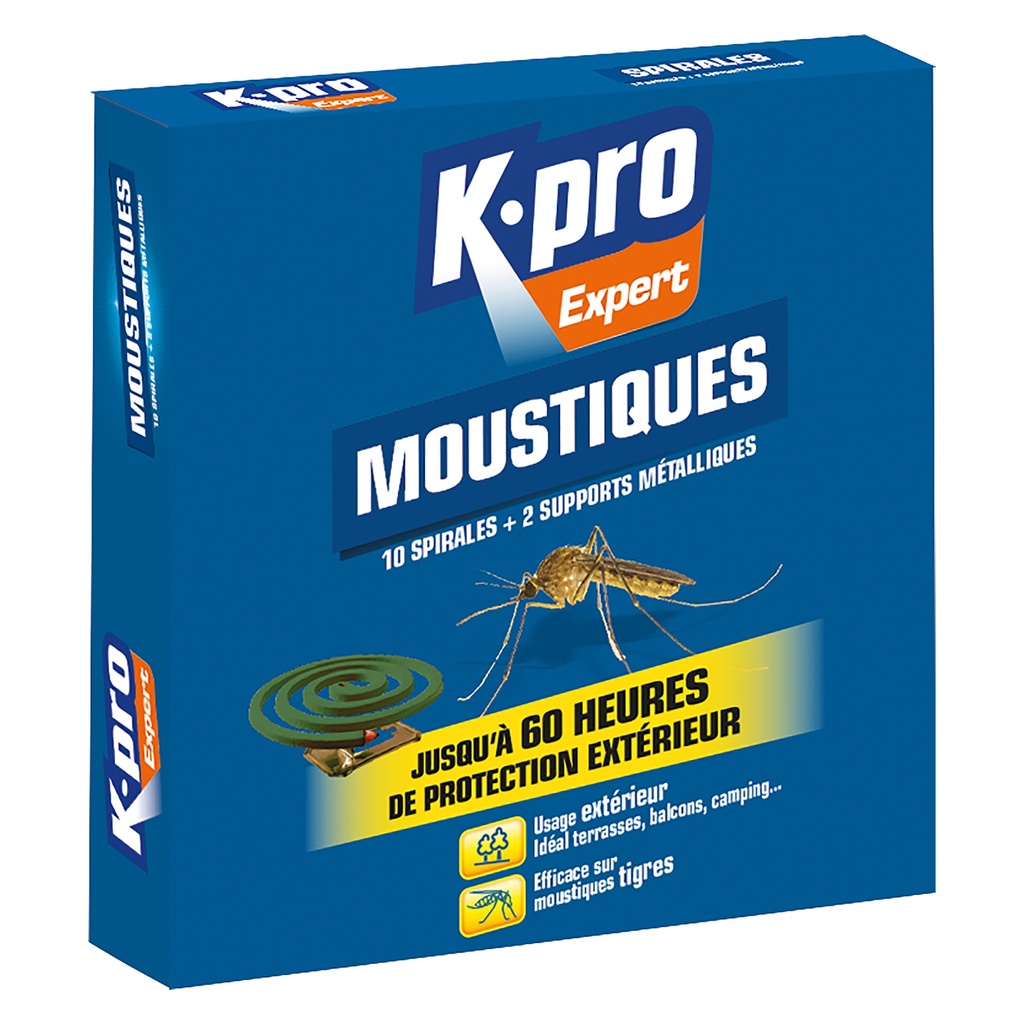 K-PRO SPIRALES ANTI-MOUSTIQ.ETUI DE 10
