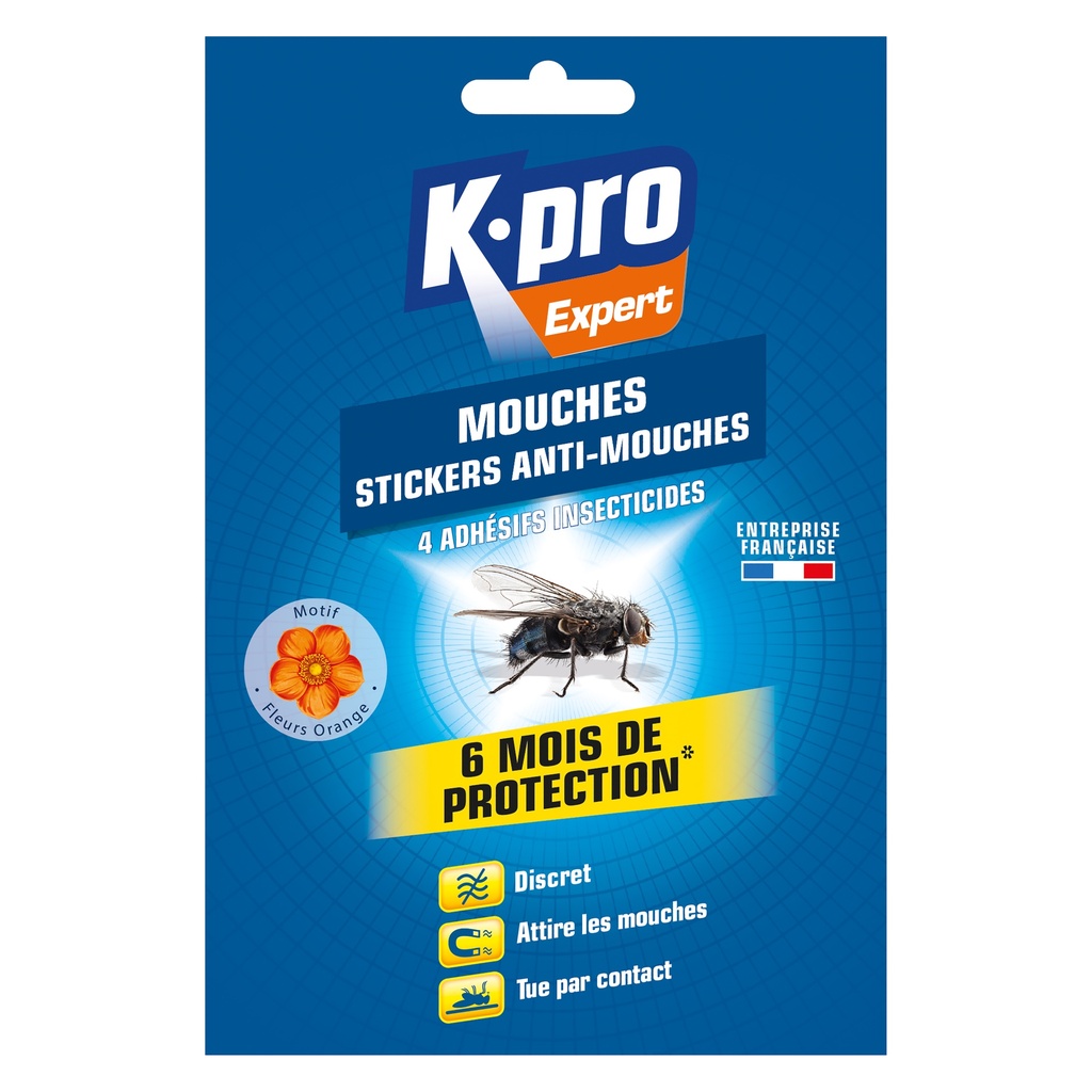 K-PRO ADHESIF ANTI-MOUCHES   ETUI DE 4