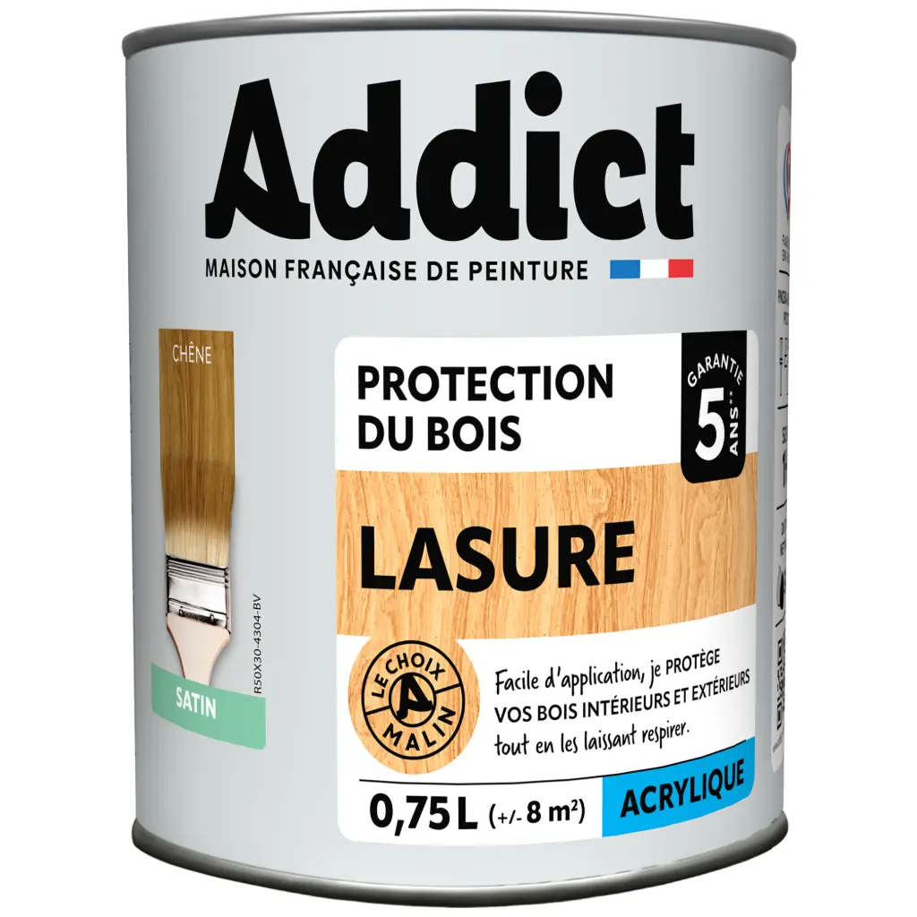 ADDICT LASURE ACRYLIQUE 0,75 L CHENE