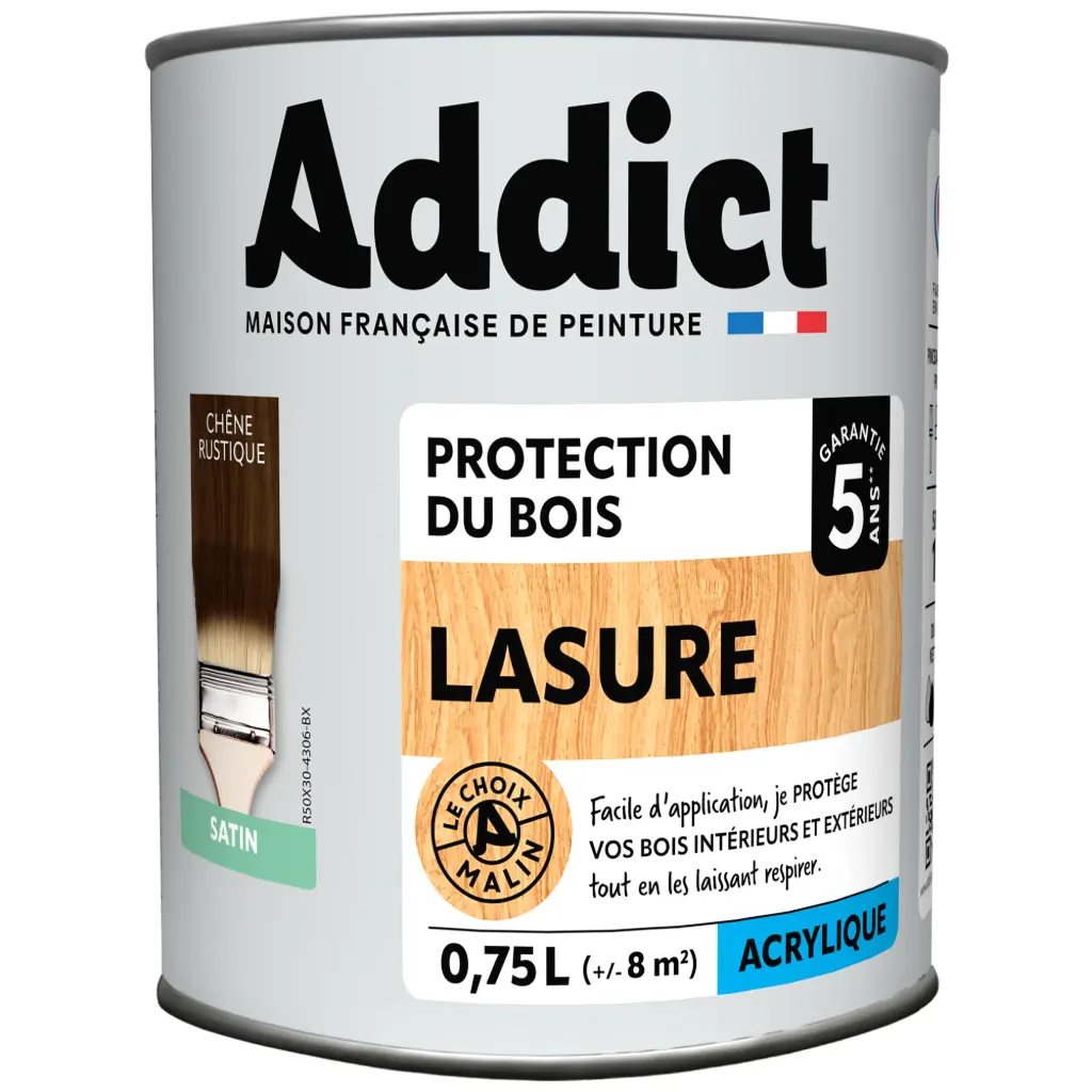 ADDICT LASURE ACRYLIQUE 0,75 L CHENE RUSTIQUE