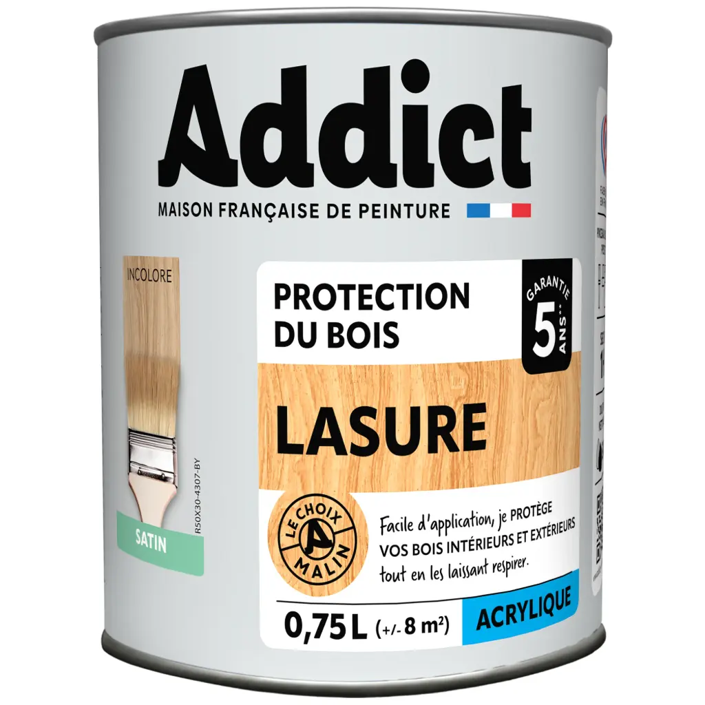 ADDICT LASURE ACRYLIQUE 0,75 L INCOLORE