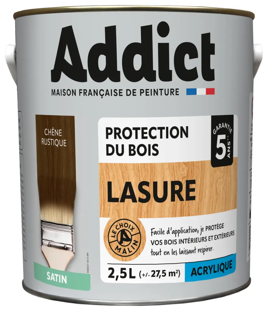 ADDICT LASURE ACRYLIQUE 2,5 L CHENE RUSTIQUE