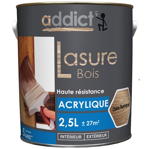 LASURE 2,5 L CHENE RUSTIQUE ADDICT BOIS BLEU