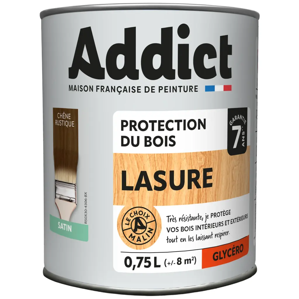 ADDICT LASURE GLYCERO 0,75 L CHENE RUSTIQUE