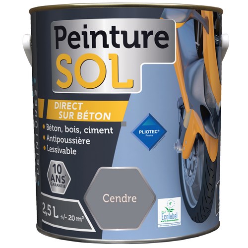 PEINTURE SOL SATINEE 2,5 L CENDRE BATIR