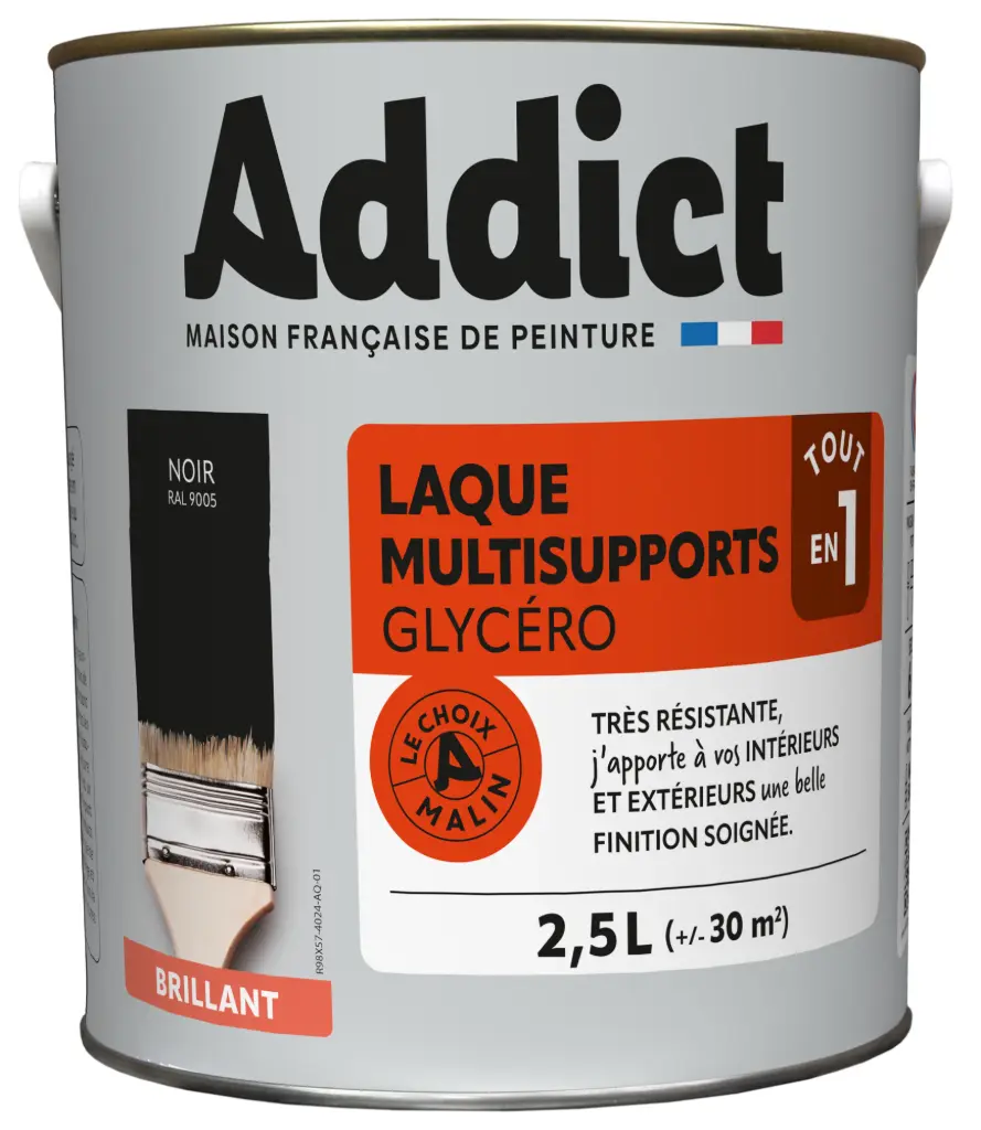 LAQUE BRILLANTE 2,5 L NOIR ADDICT