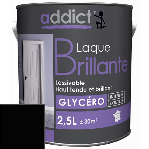 LAQUE BRILLANTE 2,5 L NOIR ADDICT