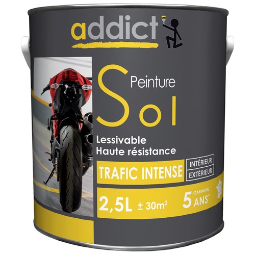 PEINTURE SOL SATINEE 2,5 L VERT GAZON ADDICT