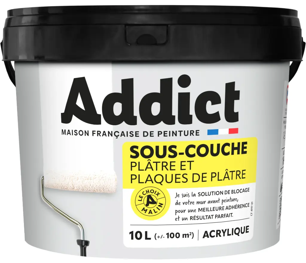 SOUS-COUCHE ACRYLIQUE MAT 10 L BLANC ADDICT