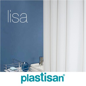 RIDEAU DOUCHE 00107 POLYESTER BLANC LISA 180X200