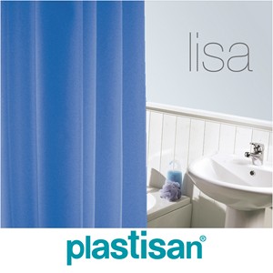 RIDEAU DOUCHE 00110 POLYESTER BLEU MARINE LISA 180X200