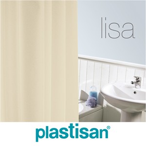 RIDEAU DOUCHE 00109 POLYESTER BEIGE LISA 180X200