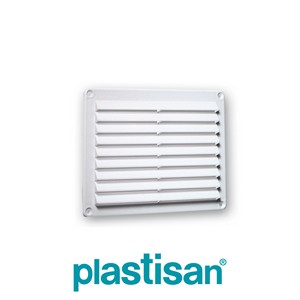 GRILLE 99518 RECT AVEC MOUSTIQUAIRE 157X200 EP 15 BLANC