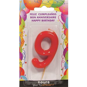 BOUGIE ANNIVERSAIRE N° 9