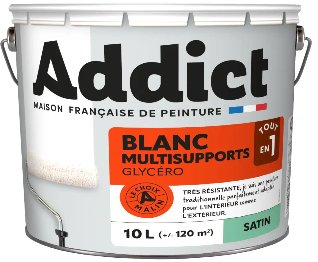 LAQUE SATINEE 10 L BLANC ADDICT