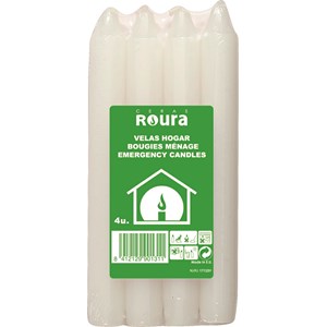 BOUGIE CYLINDRIQUE 170X20 *4 BLANCHE