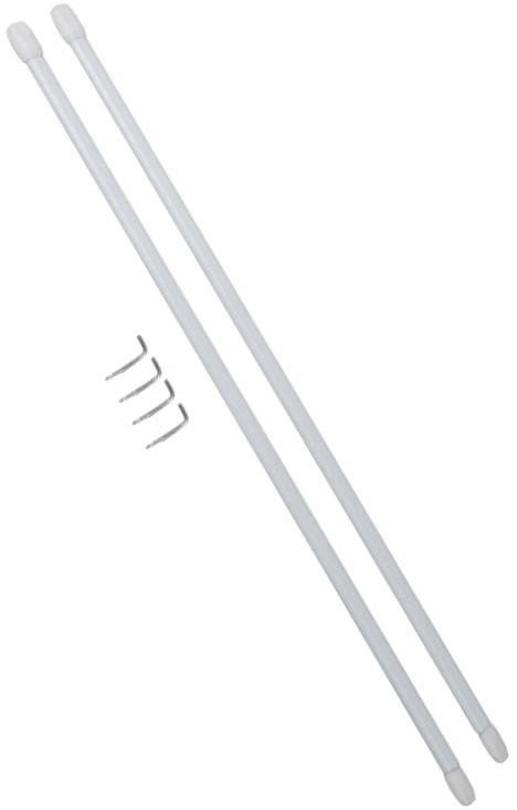 TRINGLE RIDEAU BLANCHE EXTENSIBLE 40 A 60 CM