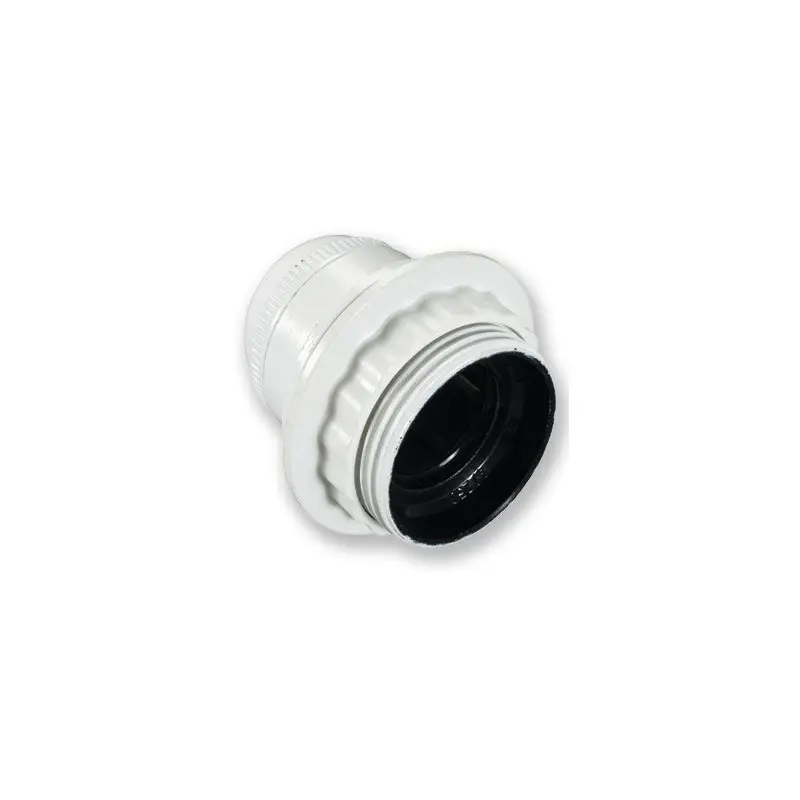 DOUILLE E27 FILETEE+BAGUE BLANC